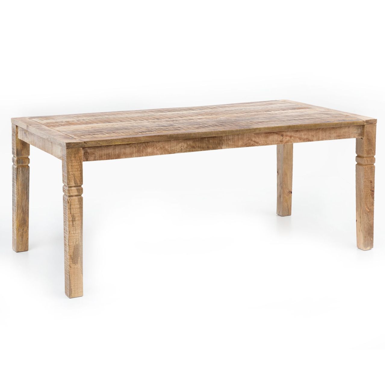 Esszimmertisch WL5.078 Braun 120 x 76 x 70 cm Mango Massivholz, Design Landhaus Esstisch Massiv, Tisch für Esszimmer rechteckig, Küchentisch für 4-6 Personen, Holztisch Rustikal Groß