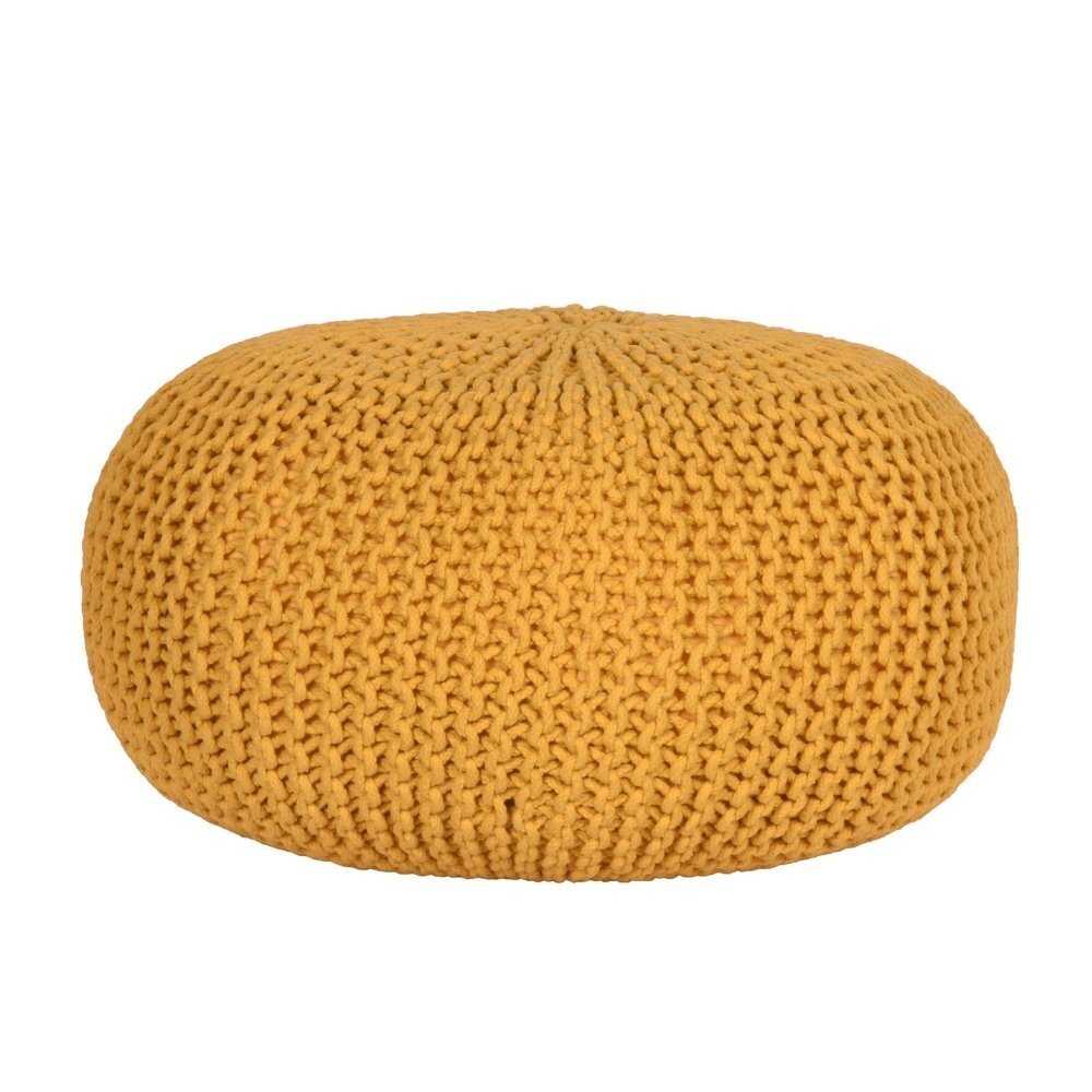 RINGO-Living Pouf Mabel in Ocker aus Baumwolle 350x700mm