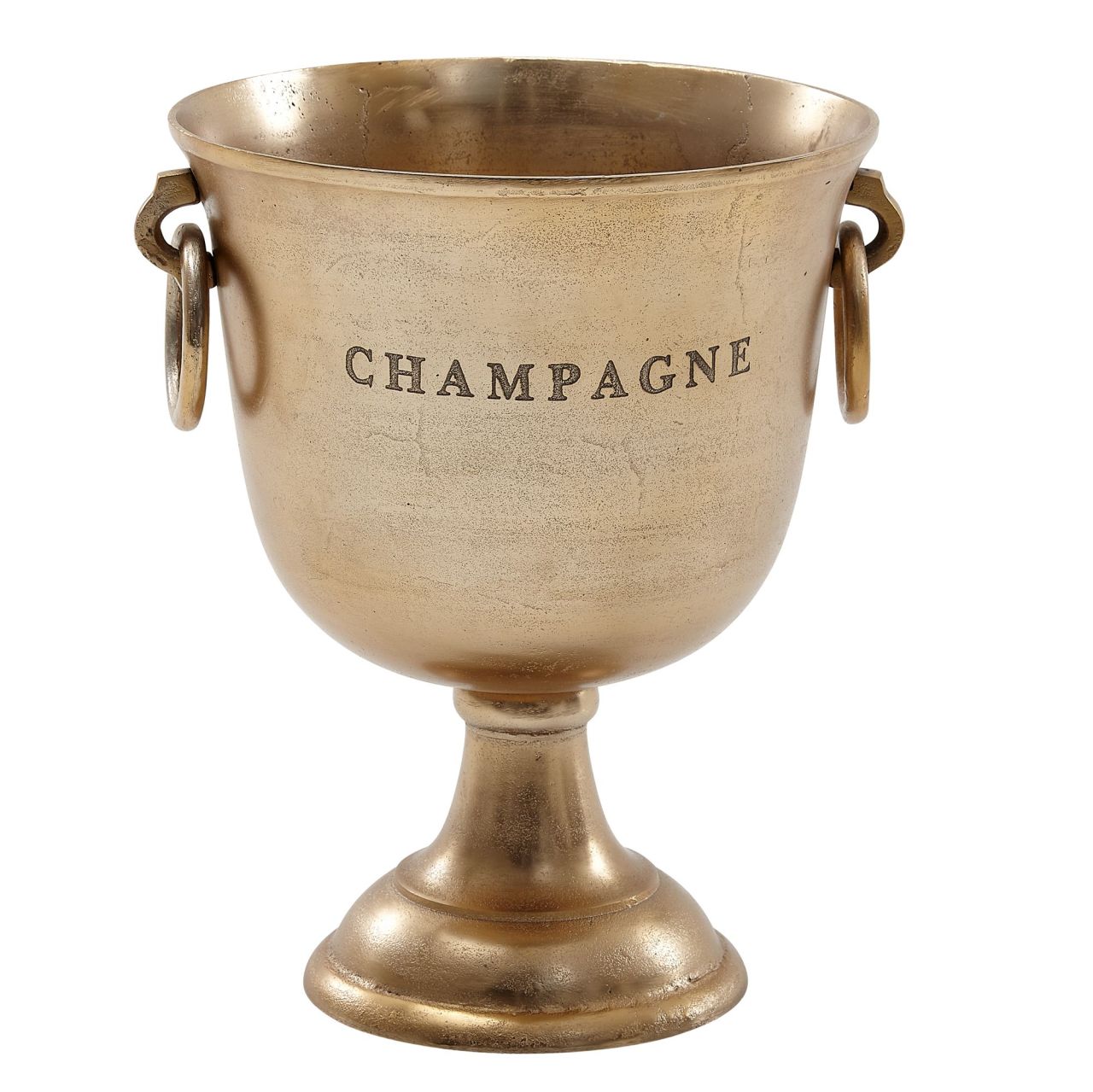 Champagnerkühler Gold 28,5×37,5×28,5 cm Aluminium Massiv Sektkühler Groß, Flaschenkühler Getränkekühler Tisch, Kühler für Champagner – Wein – Sekt