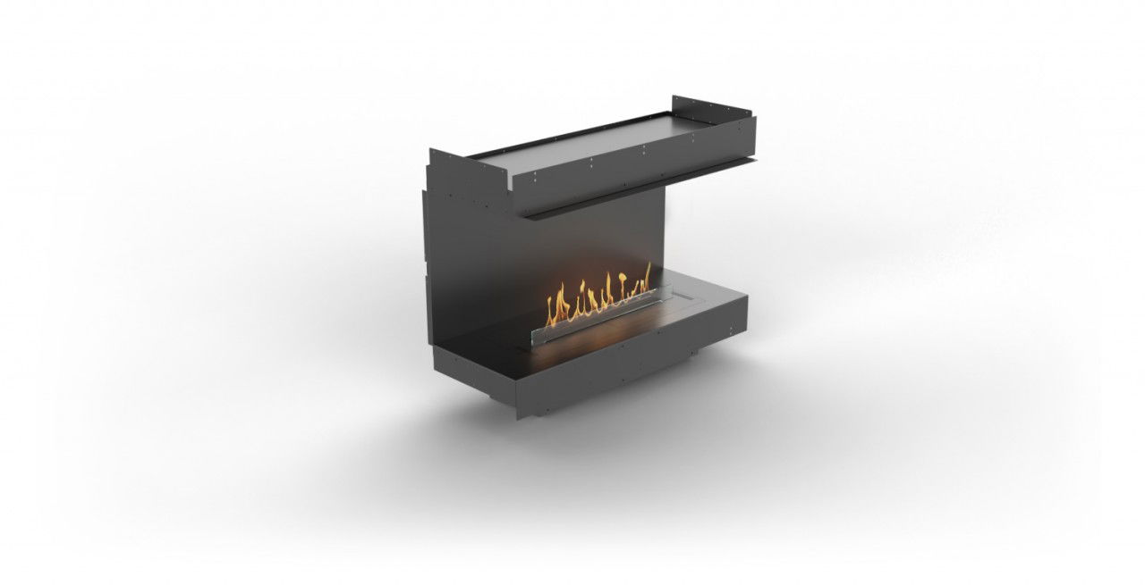 Planika Forma Firebox THREE-SIDED mit BEV Automatikbrenner FLA 3 Forma 1000