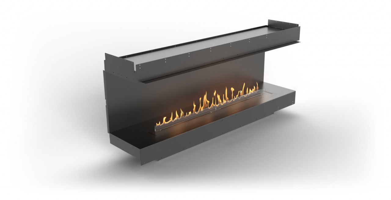 Planika Forma Firebox THREE-SIDED mit BEV Automatikbrenner FLA 3 Forma 1800