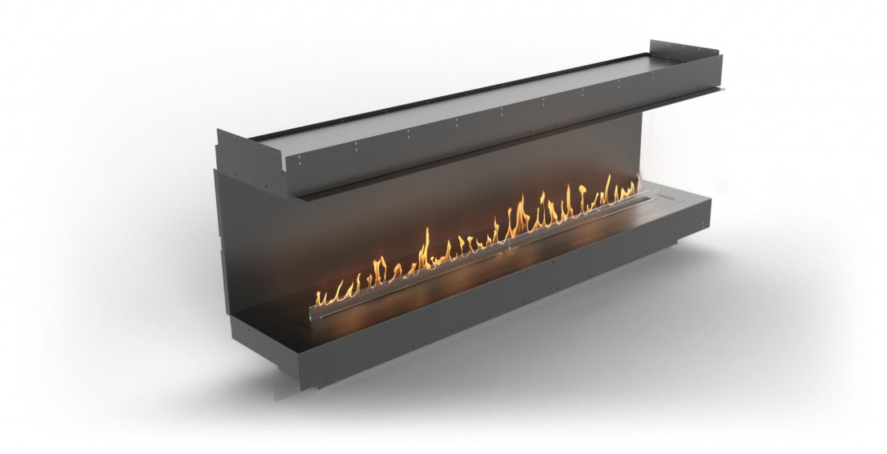 Planika Forma Firebox THREE-SIDED mit BEV Automatikbrenner FLA 3 Forma 2300