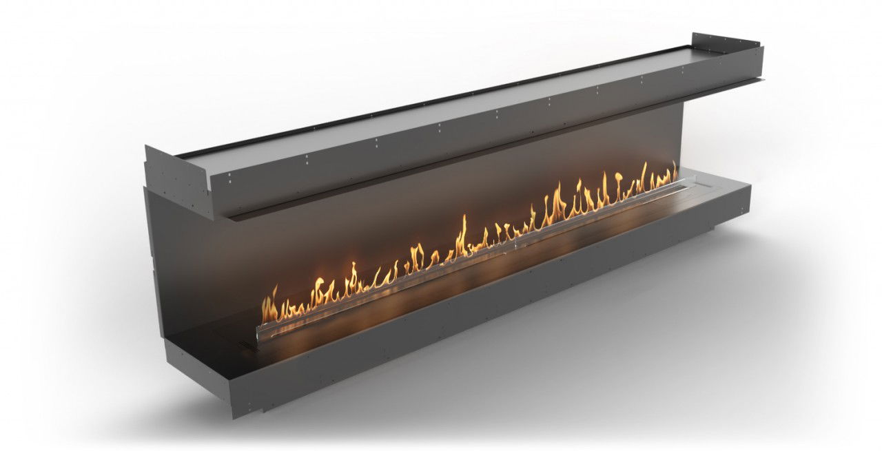 Planika Forma Firebox THREE-SIDED mit BEV Automatikbrenner FLA 3 Forma 2700