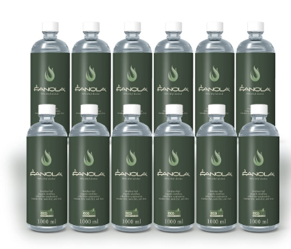 Fanola 96,6%iges Bioethanol 12×1 Liter Flaschen