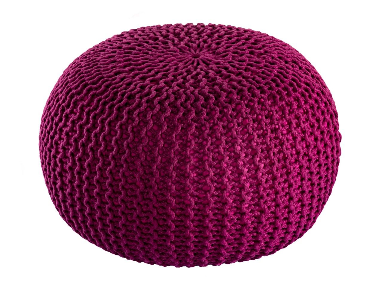 Pouf outdoor ø55cm Sitzpouf Terrasse Pool Garten bordeaux – amaranth