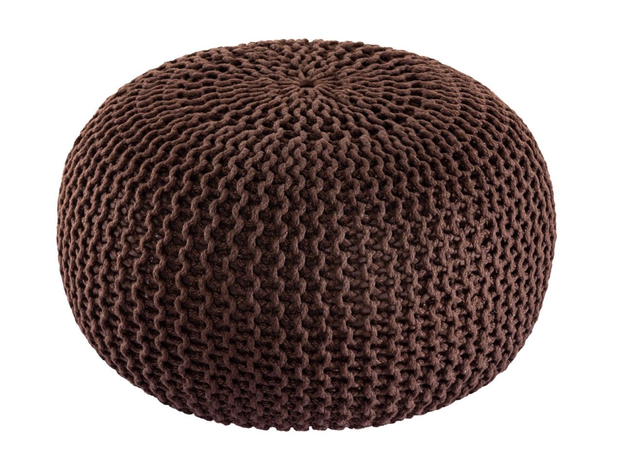 Pouf outdoor ø55cm Sitzpouf Terrasse Pool Garten braun – mocca