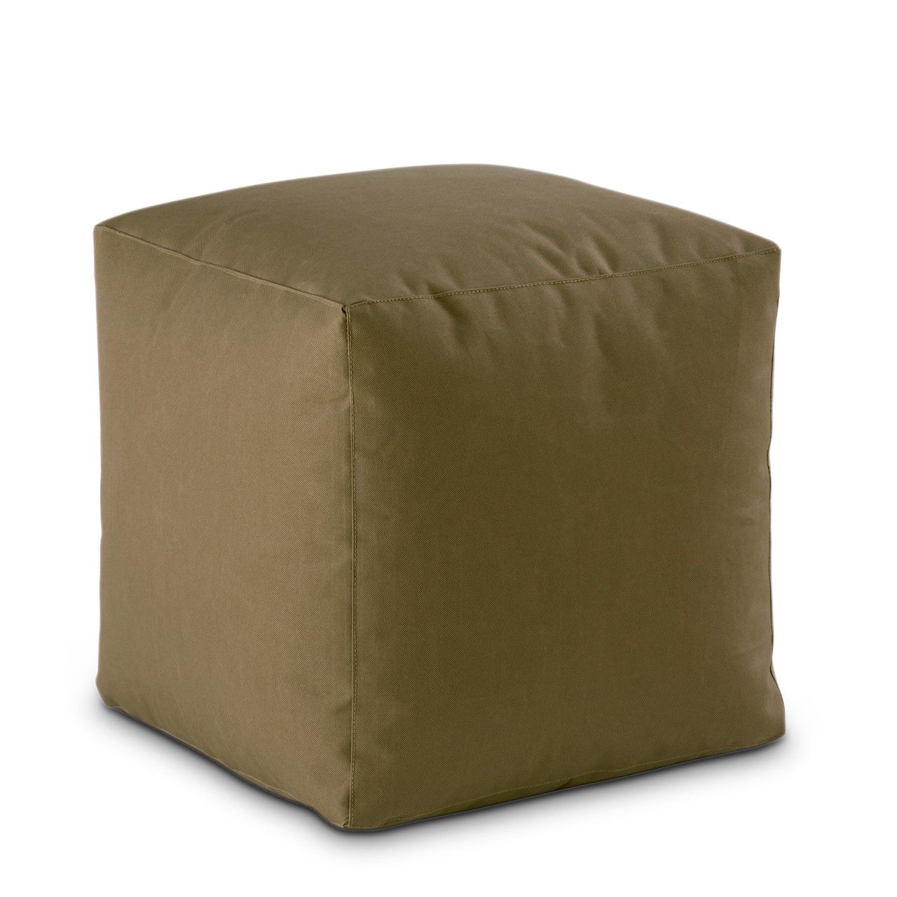 Sitzhocker Outdoorf Sitzwürfel 45x45x45cm Fußhocker Bodenkissen Garten Terrasse Bamba beige – taupe