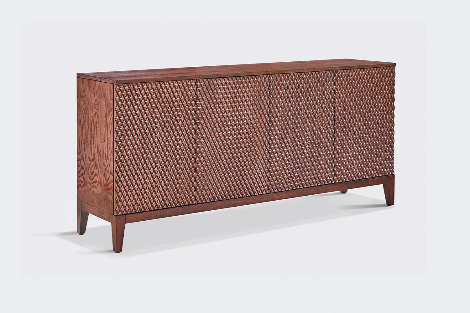 KAWOLA Sideboard COPAS 4 Türen Eiche furniert braun