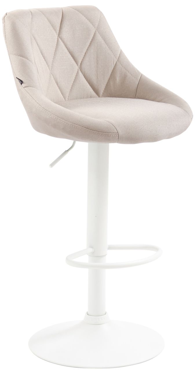 Barhocker Lazio Stoff weiß creme